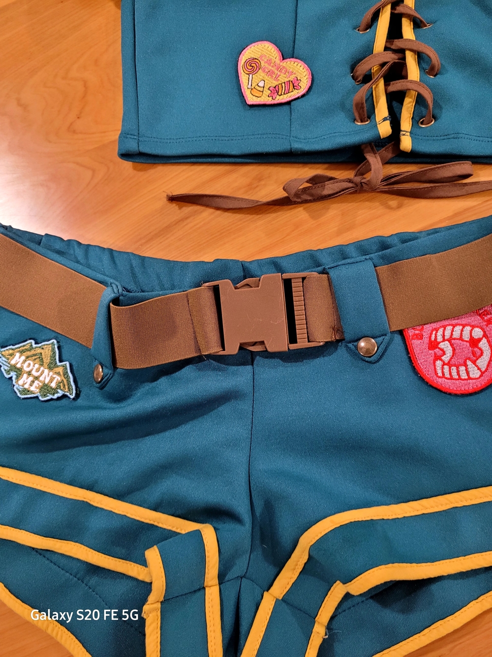 Dolls Kill Green & Yellow Girl Scouts-Jacket and Shorts Set Hween Costume - Picture 11 of 15